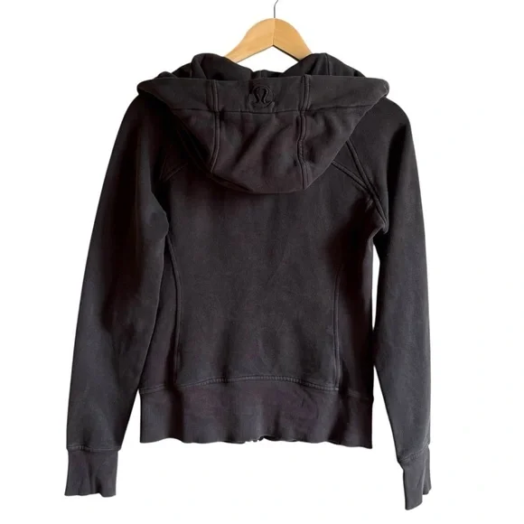 Lululemon Scuba Hoodie Light Cotton Fleece Black Size 4 - Picture 5 of 13